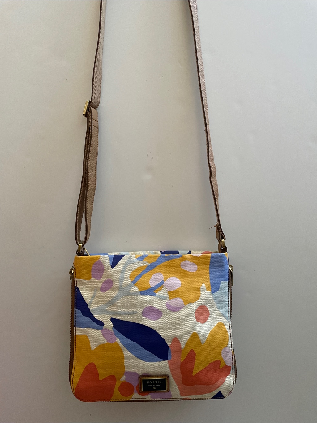 Fossil Preston Canvas Crossbody Bag